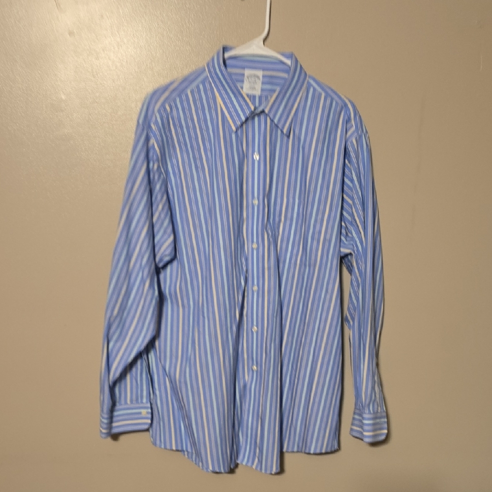 Brooks Brothers Longsleeve Button Down Shirt‎ Blue Mens Size 17/34